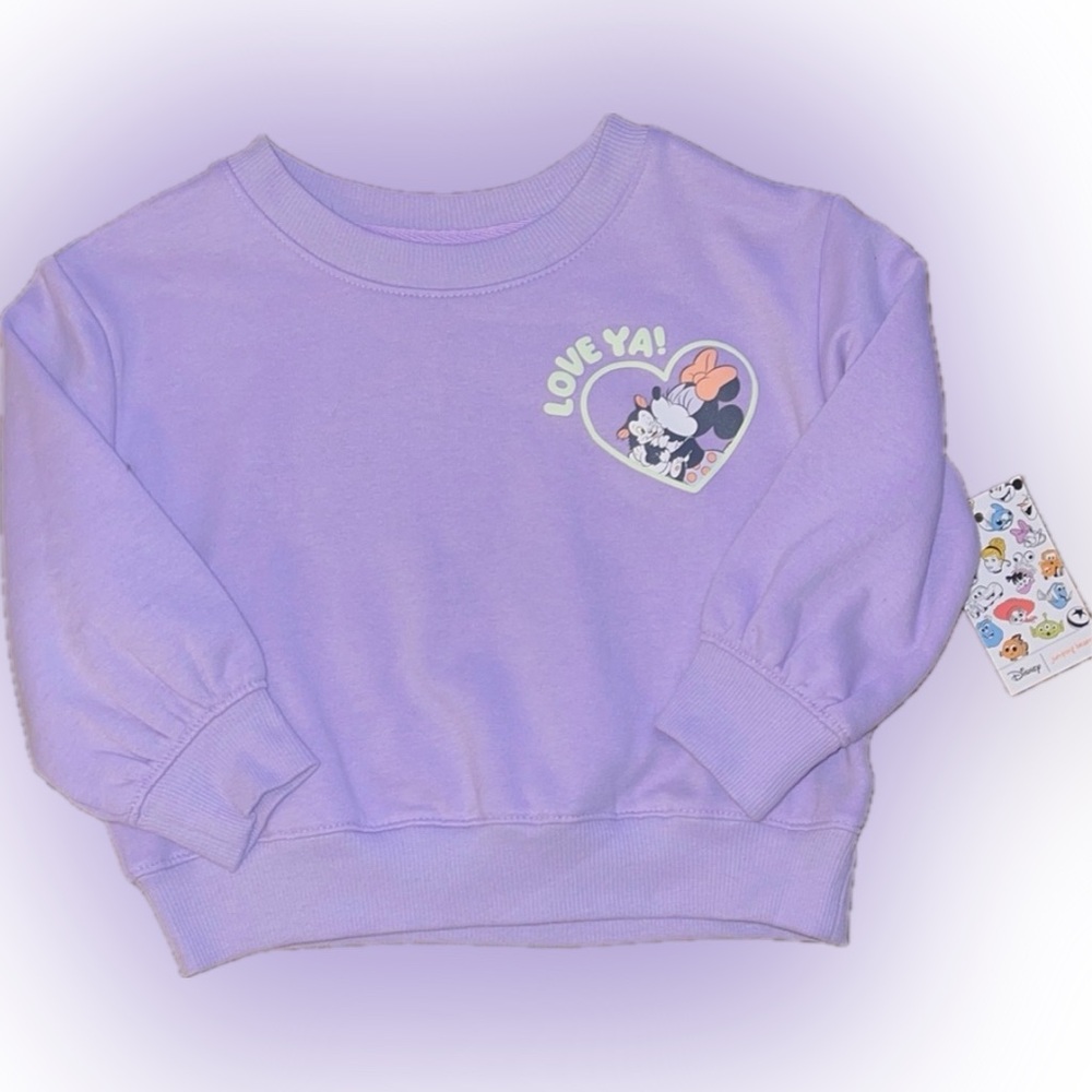 Minnie Mouse Disney Purple Sweatshirt Besties Size 18M